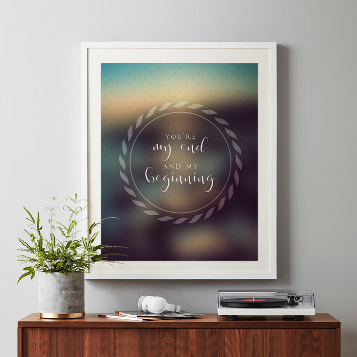 modern song lyric art print