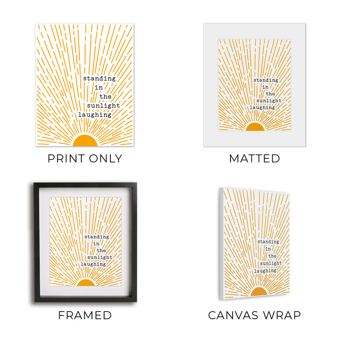 Brown Eyed Girl | Van Morrison - inspirational sunshine song lyric boho wall art