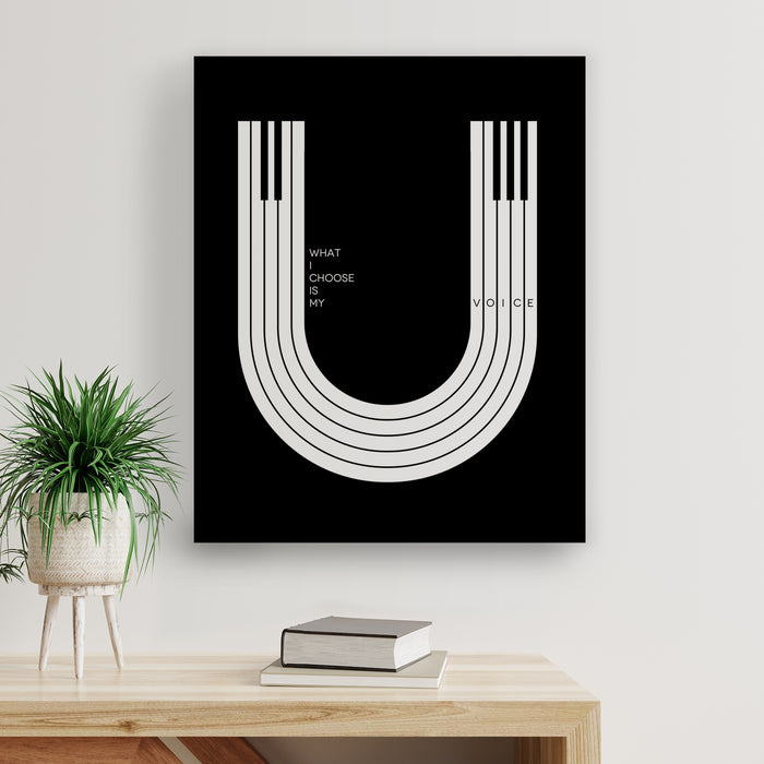 modern piano art print