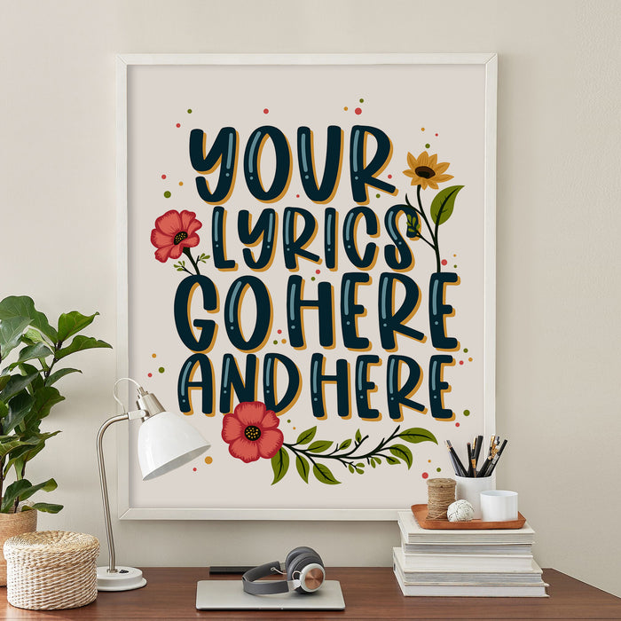 Custom Typography Song Lyric Personalized Art Print