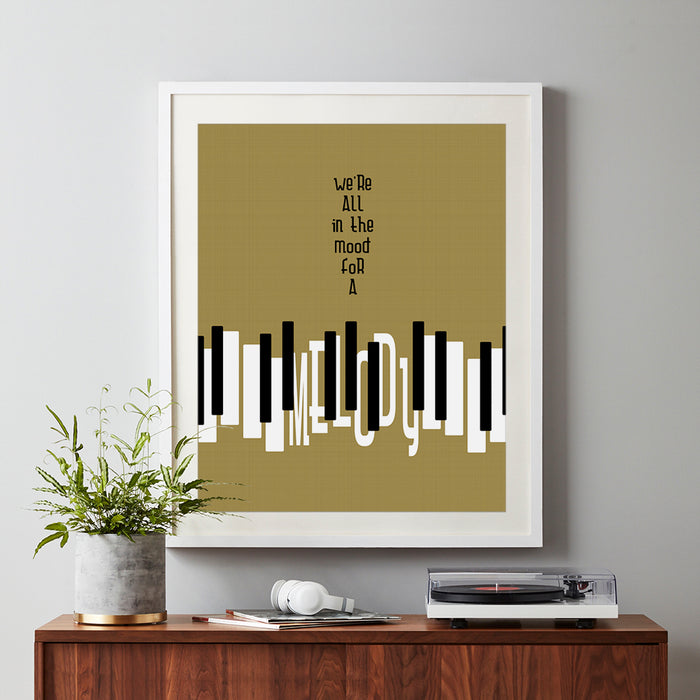 Piano Man | Billy Joel song lyric wall art music poster