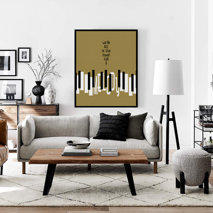 Piano Man | Billy Joel song lyric wall art music poster