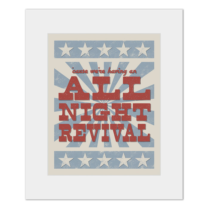 Revival | Zach Bryan - vintage country western song lyric wall art