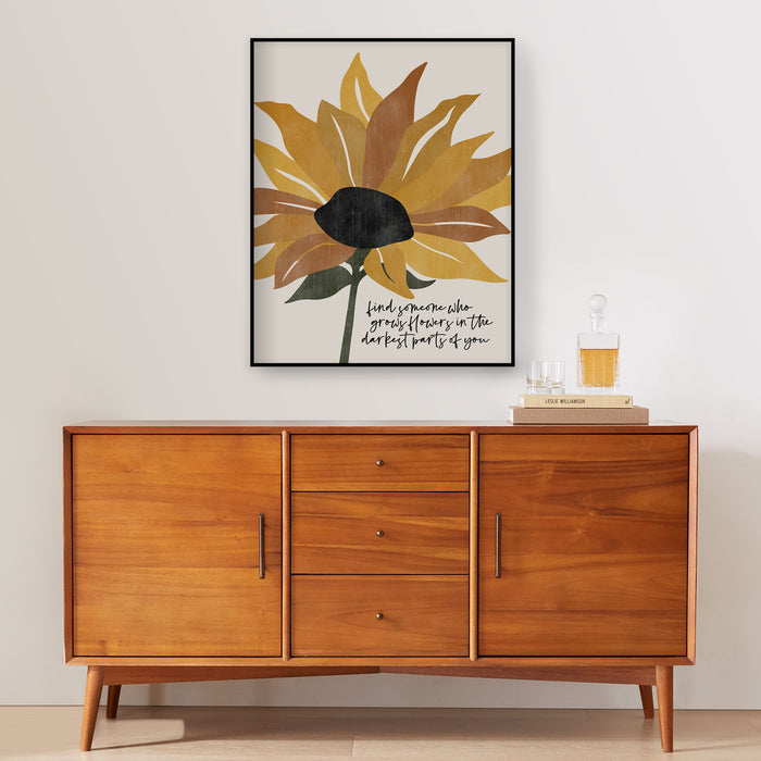 modern sunflower wall art