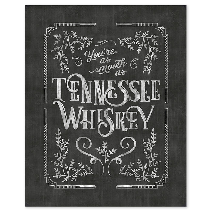 Tennessee Whiskey | Chris Stapleton song lyric wall art music poster