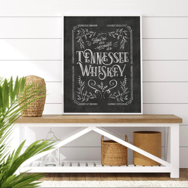 Tennessee Whiskey | Chris Stapleton song lyric wall art music poster