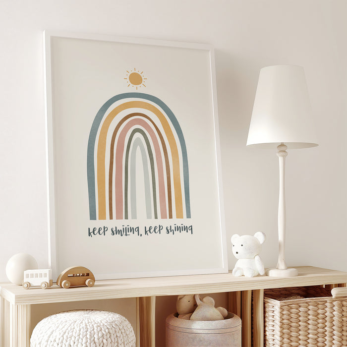 rainbow boho baby nursery