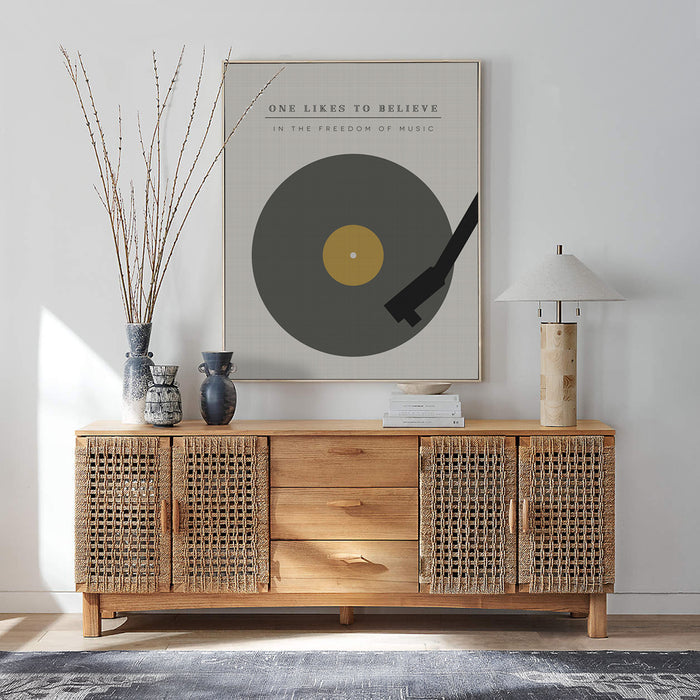 The Spirit Of Radio | Rush - modern song lyric wall art music poster