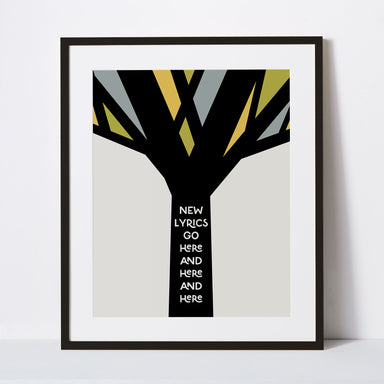 Custom Tree Song Lyric Art Print or Canvas Wrap