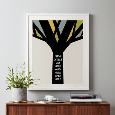 Custom Tree Song Lyric Art Print or Canvas Wrap