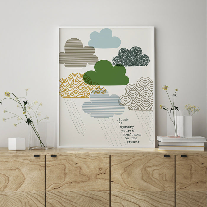 clouds and rain art