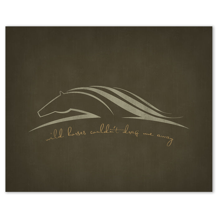 Wild Horses | The Rolling Stones - song lyric wall art music poster