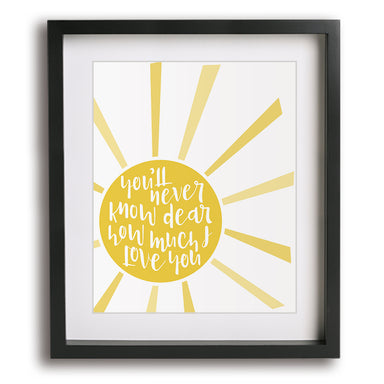 You Are My Sunshine song lyric art