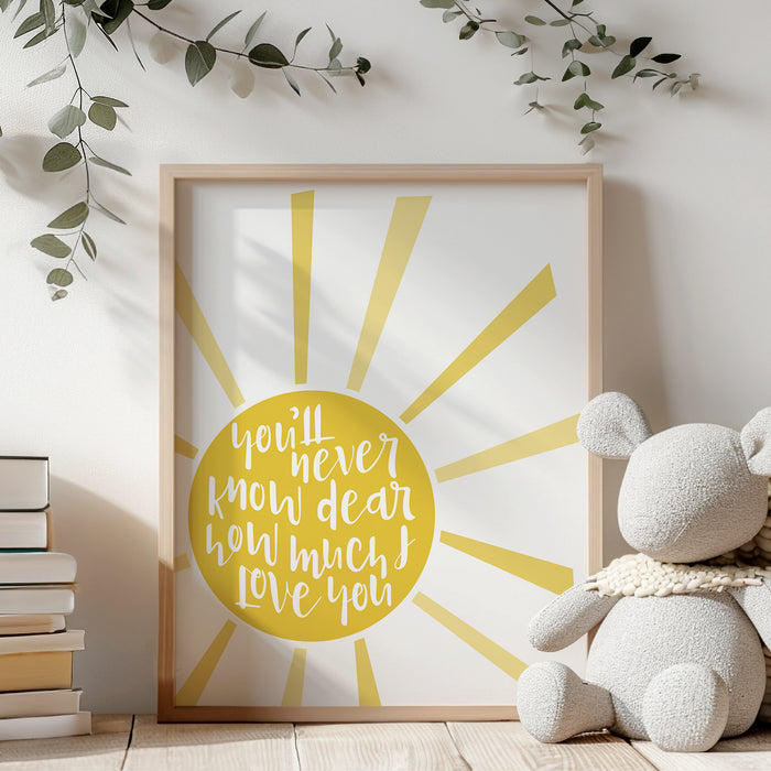 You Are My Sunshine nursery art