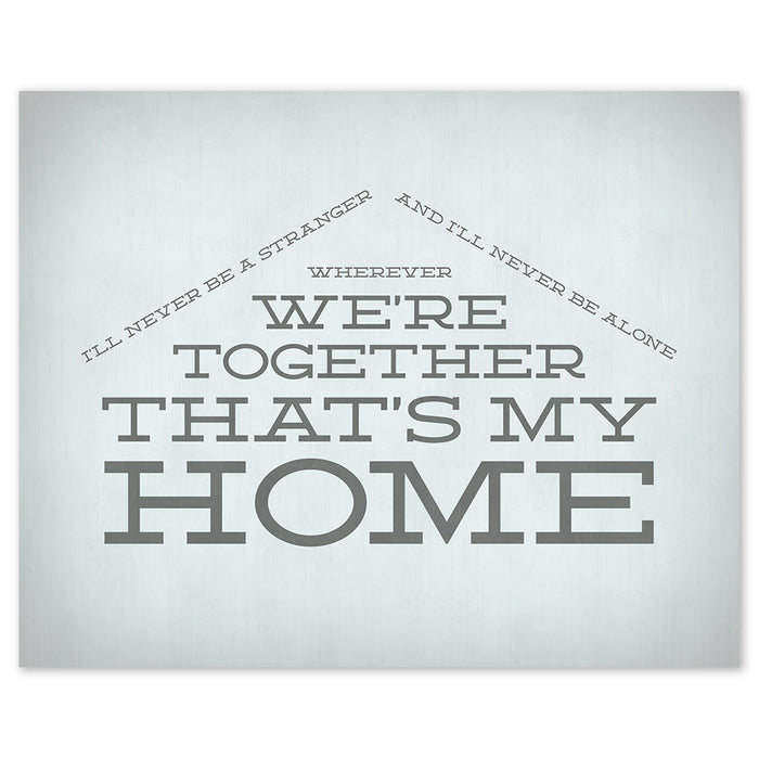 You're My Home | Billy Joel song lyric art print by Lyrical Artworks