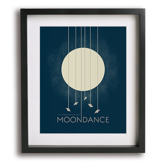 Moondance | Van Morrison song lyric wall art music poster — Lyrical ...