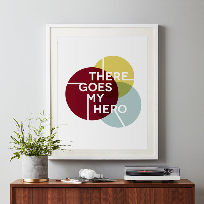 There goes my Hero, he's ordinary - My Hero | Foo Fighters Song | Home Print